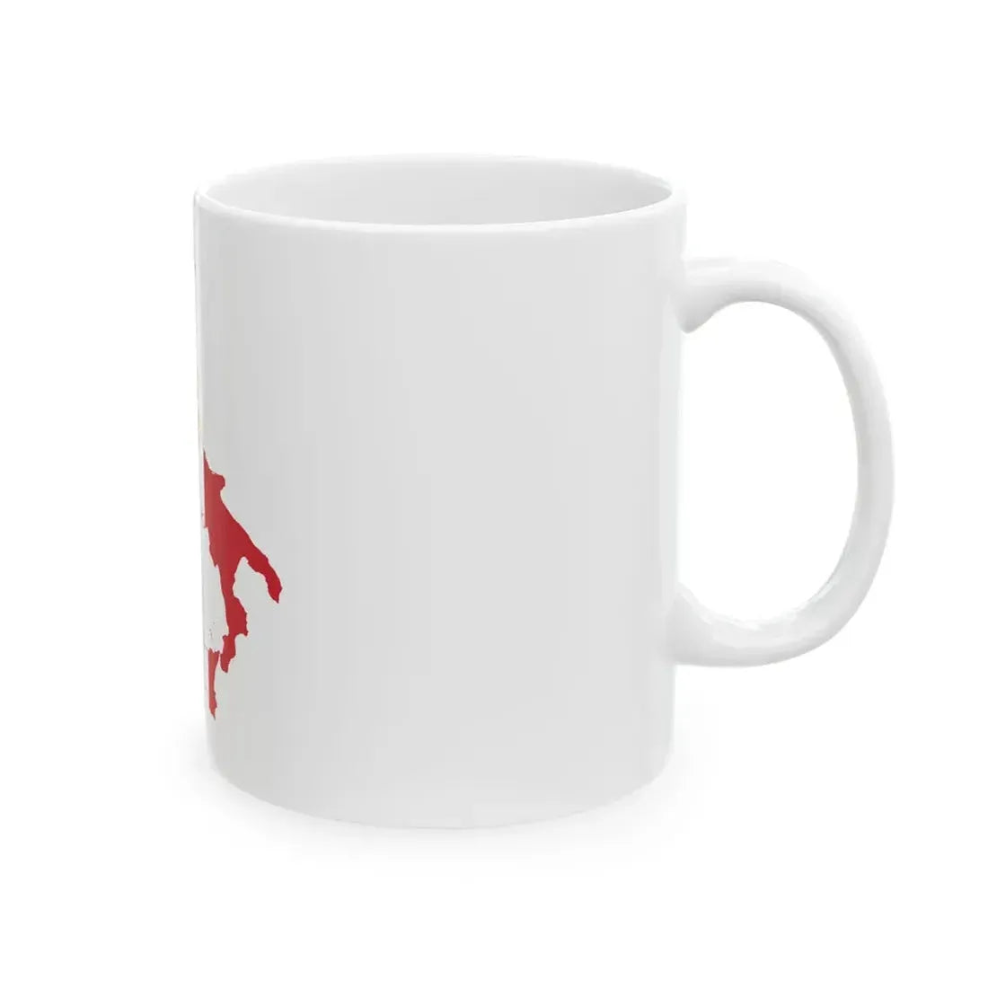 Flag-map of Italy civil ensign (Italy) White Coffee Mug - Go Mug Yourself