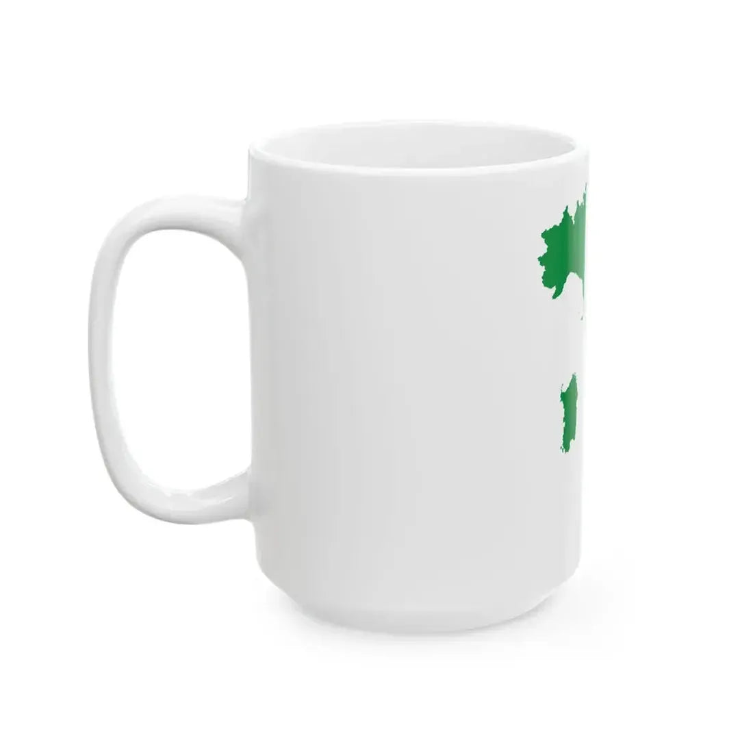 Flag-map of Italy civil ensign (Italy) White Coffee Mug - Go Mug Yourself