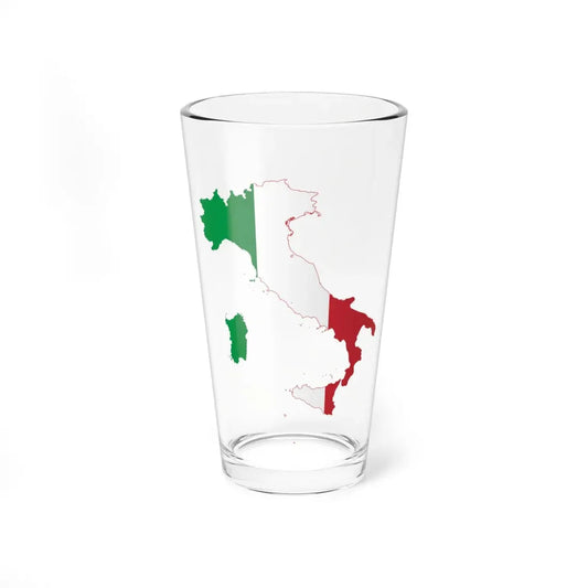 Flag-map of Italy (Italy) Pint Glass 16oz 16oz - Go Mug Yourself