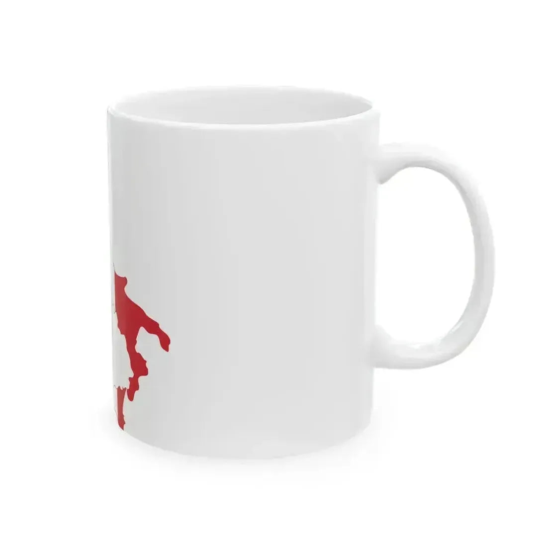 Flag map of Italy (Italy) White Coffee Mug - Go Mug Yourself