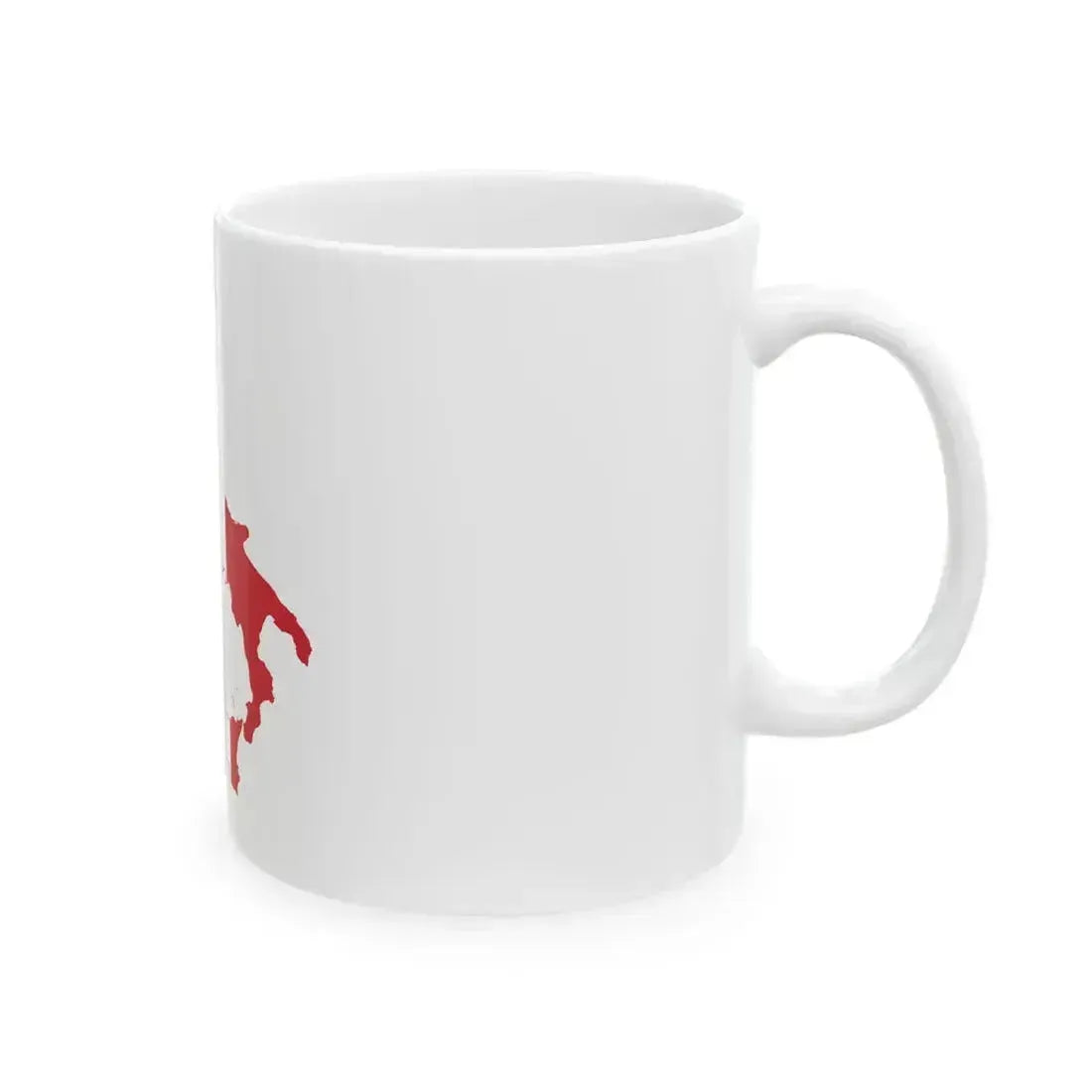 Flag-map of Italy (Italy) White Coffee Mug - Go Mug Yourself