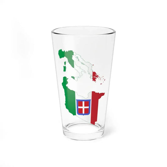 Flag Map of Italy November 1942 (Italy) Pint Glass 16oz 16oz - Go Mug Yourself