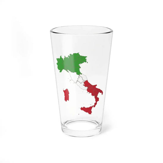 Flag map of Italy with regions (Italy) Pint Glass 16oz 16oz - Go Mug Yourself