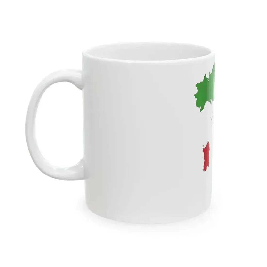 Flag map of Italy with regions (Italy) White Coffee Mug - Go Mug Yourself