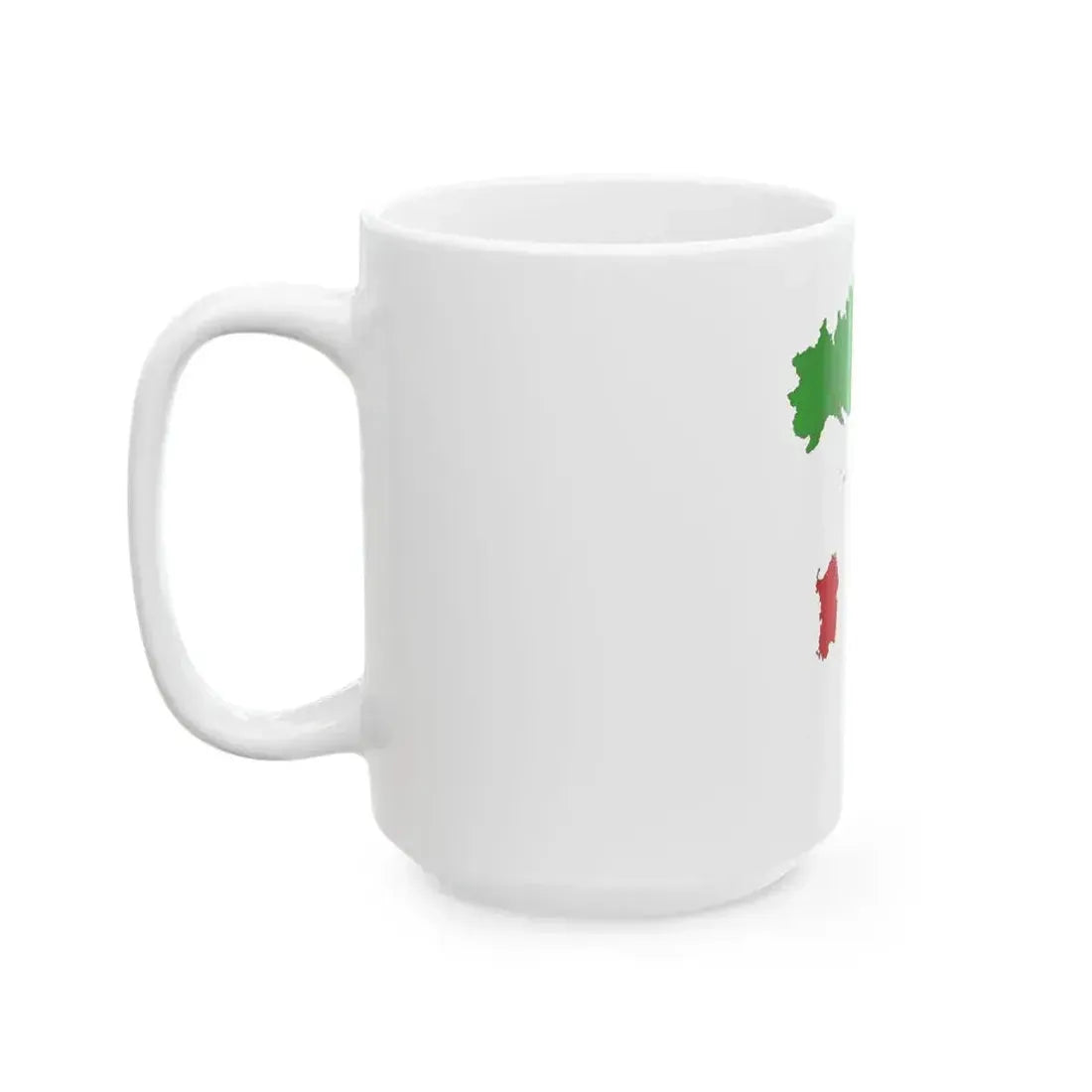 Flag map of Italy with regions (Italy) White Coffee Mug - Go Mug Yourself
