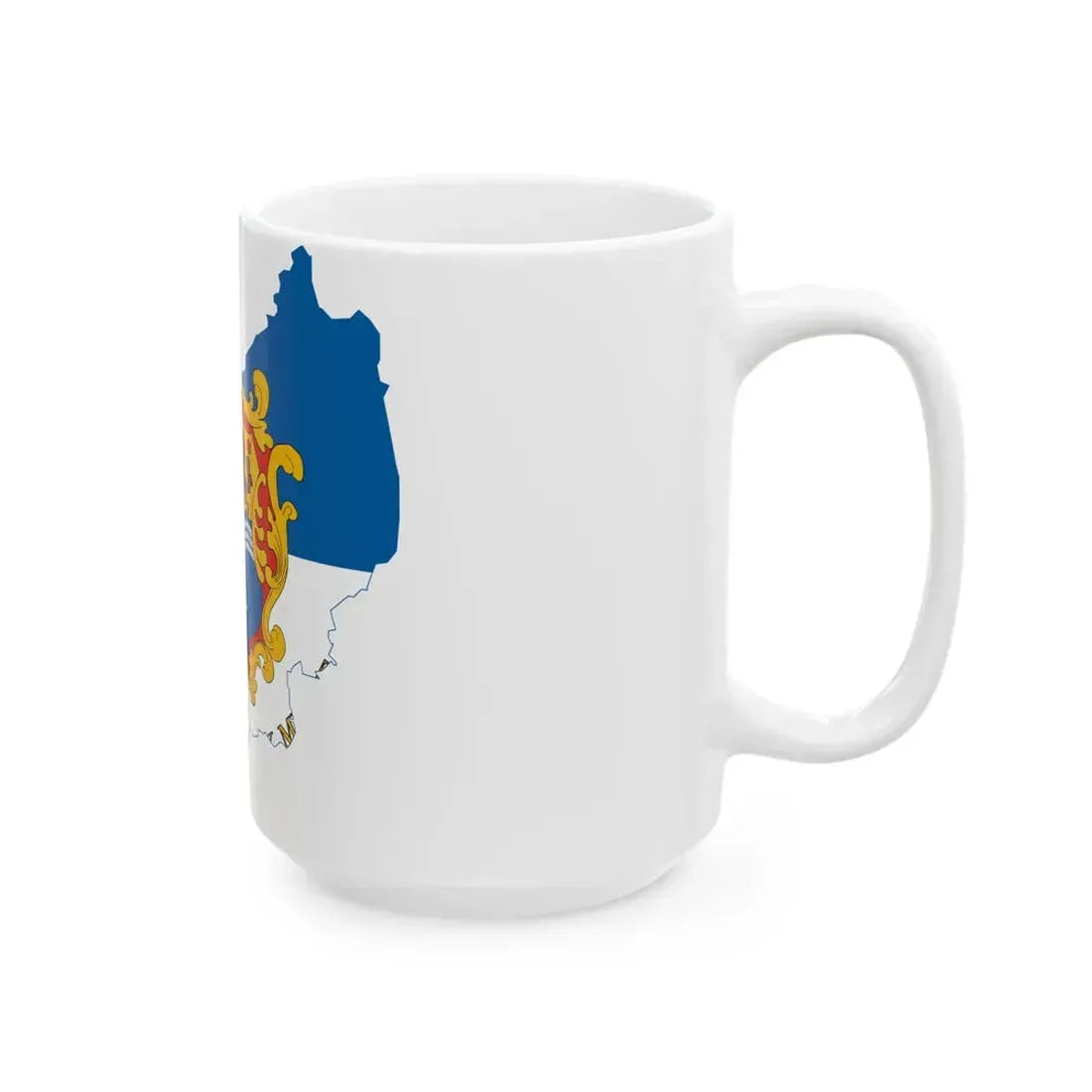 Flag-map of Jasz-Nagykun-Szolnok County (Hungary) White Coffee Mug - Go Mug Yourself