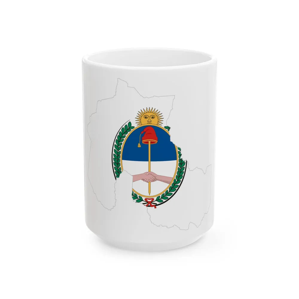 Flag-map of Jujuy Province (Argentina) White Coffee Mug 15oz - Go Mug Yourself