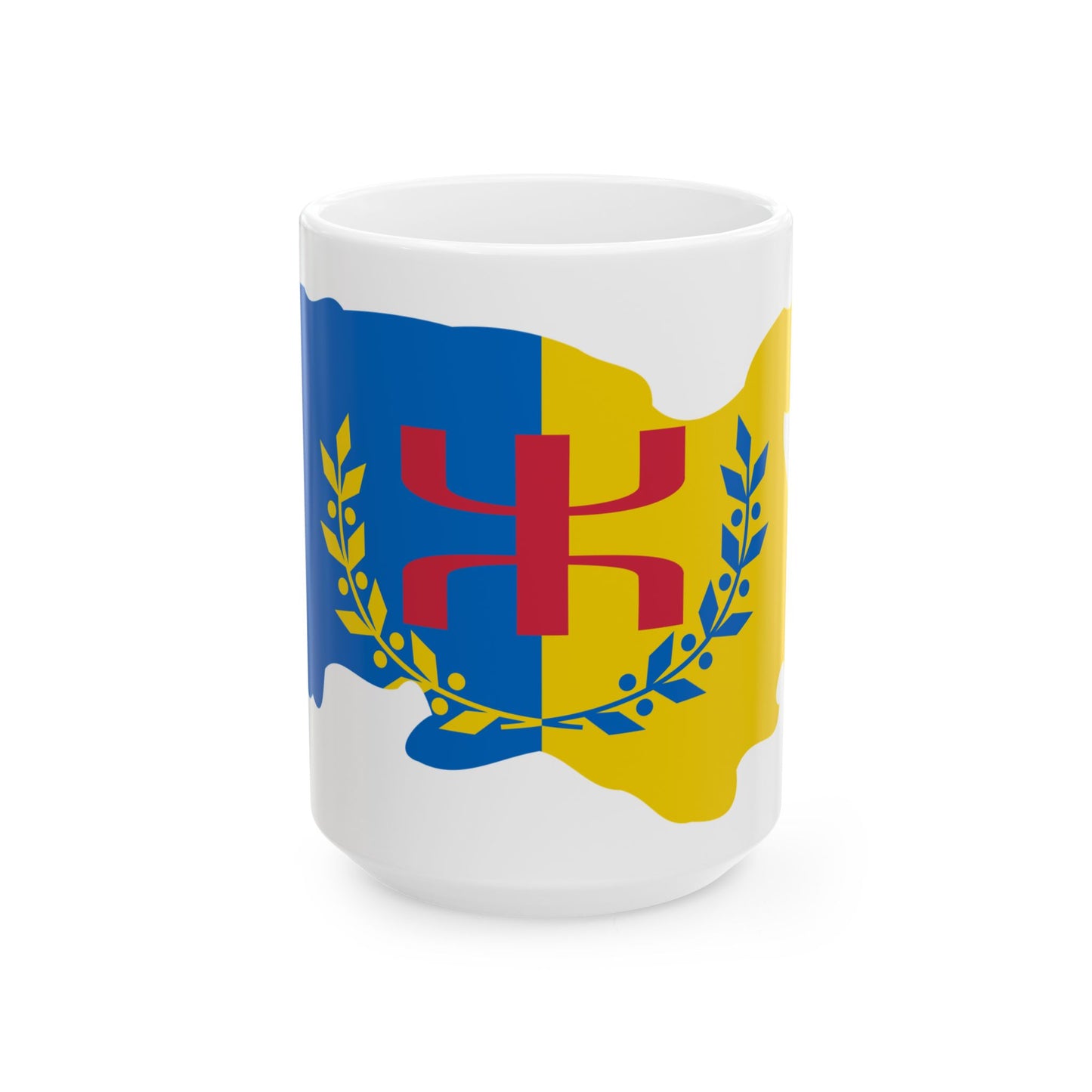 Flag-map of Kabylia (Algeria) White Coffee Mug-15oz-Go Mug Yourself