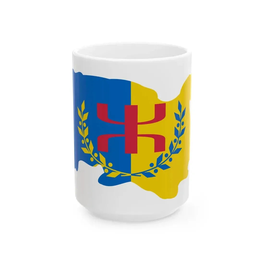 Flag-map of Kabylia (Algeria) White Coffee Mug 15oz - Go Mug Yourself
