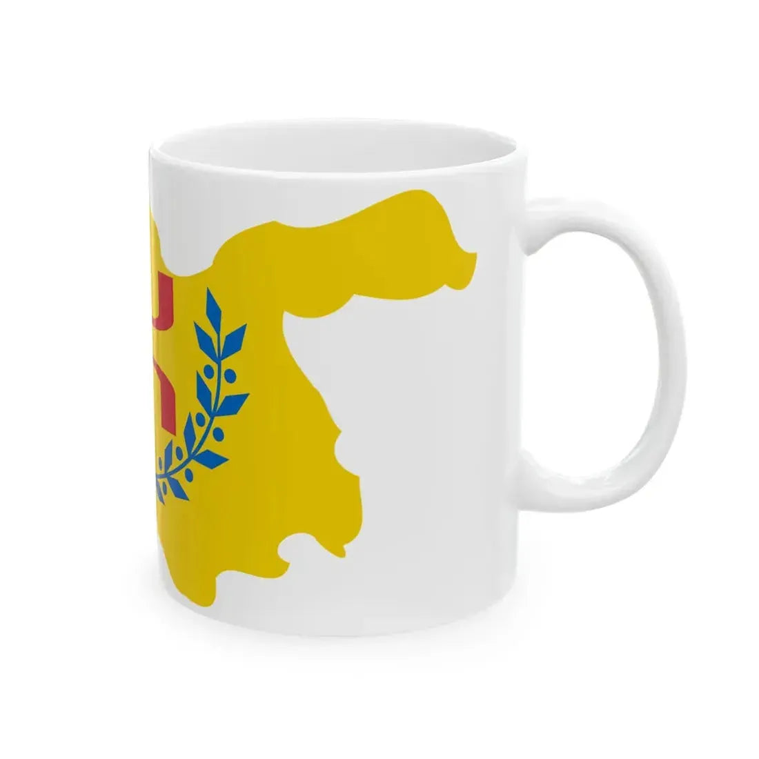 Flag-map of Kabylia (Algeria) White Coffee Mug - Go Mug Yourself