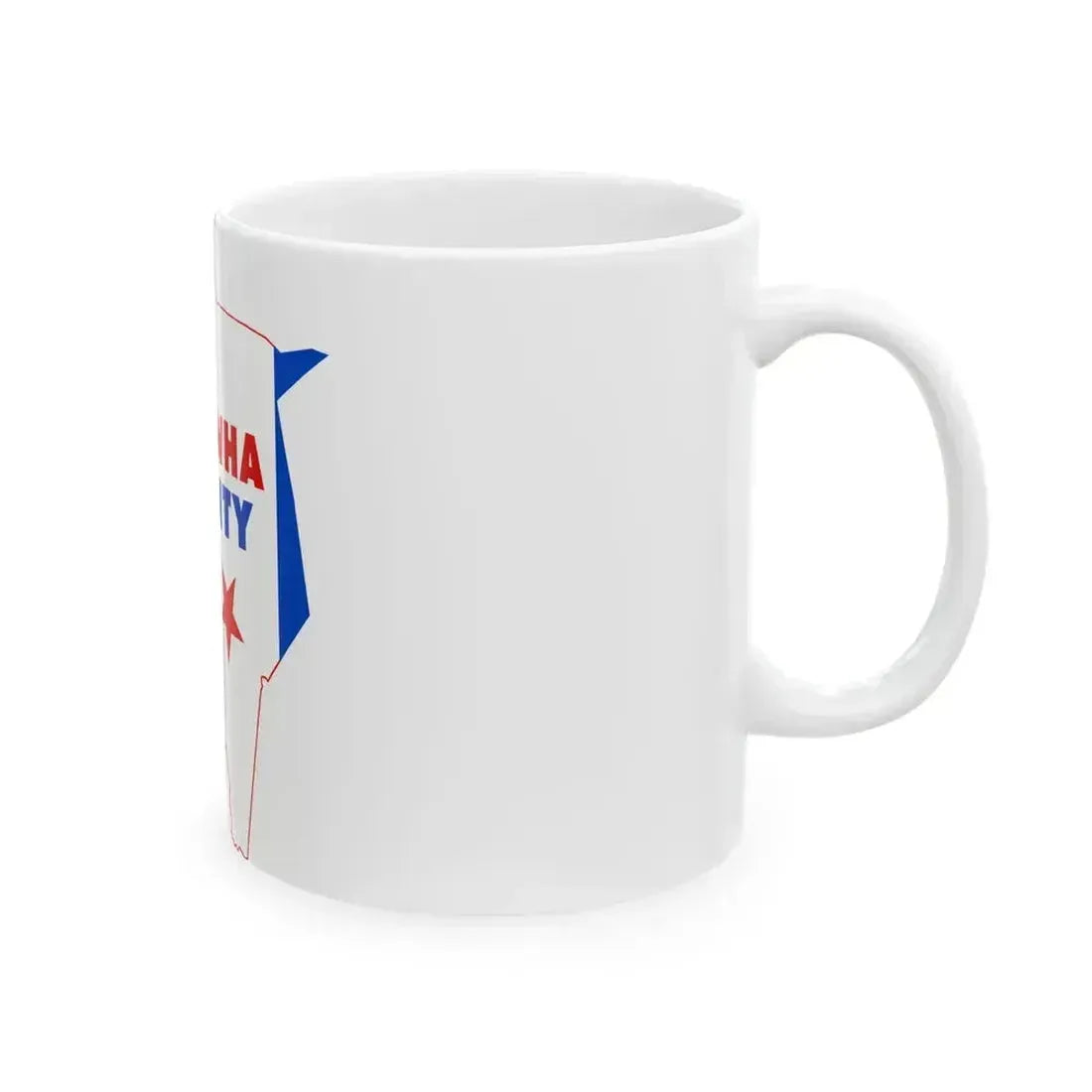 Flag map of Kanawha County West Virginia (United States) White Coffee Mug - Go Mug Yourself