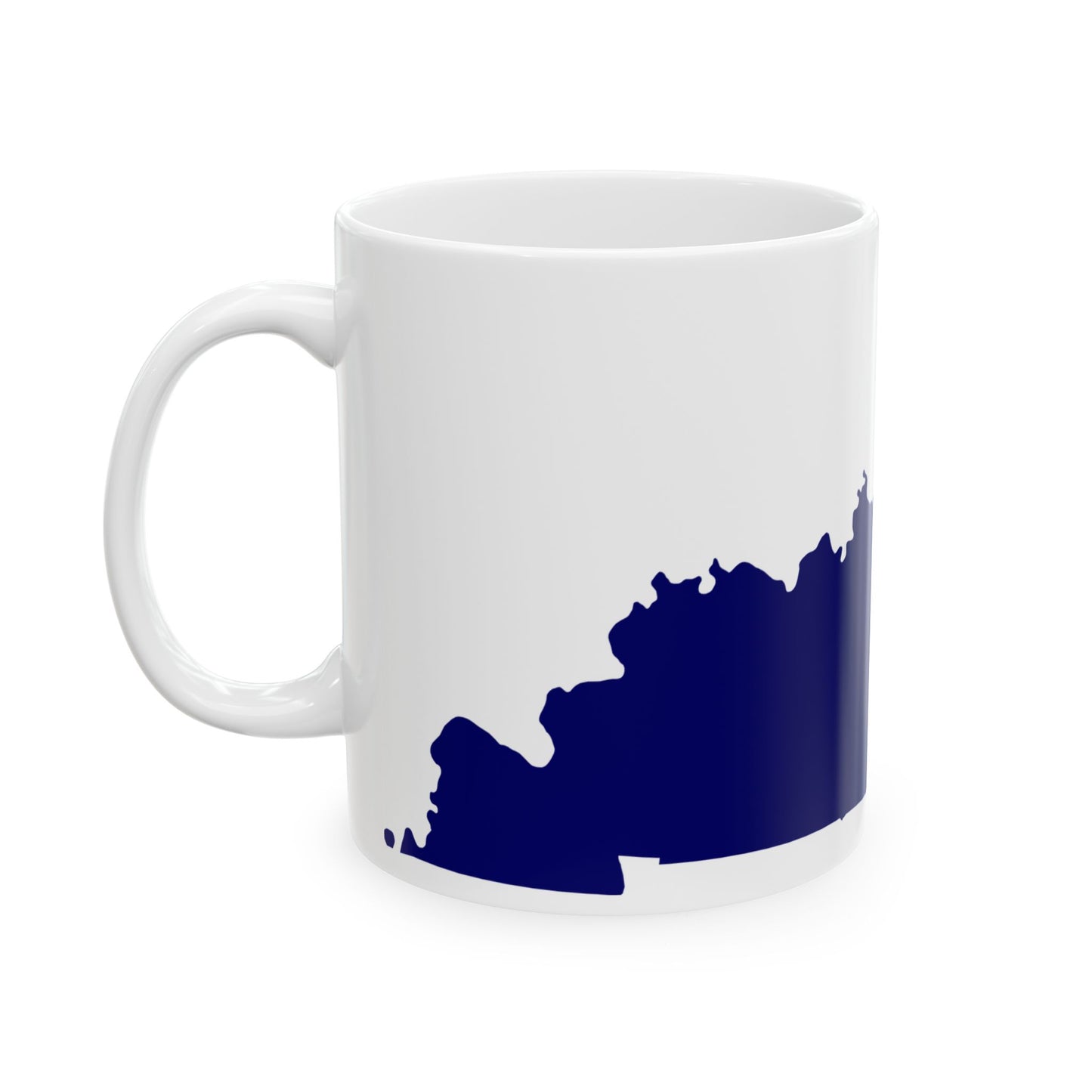 Flag-map of Kentucky (United States) White Coffee Mug-Go Mug Yourself