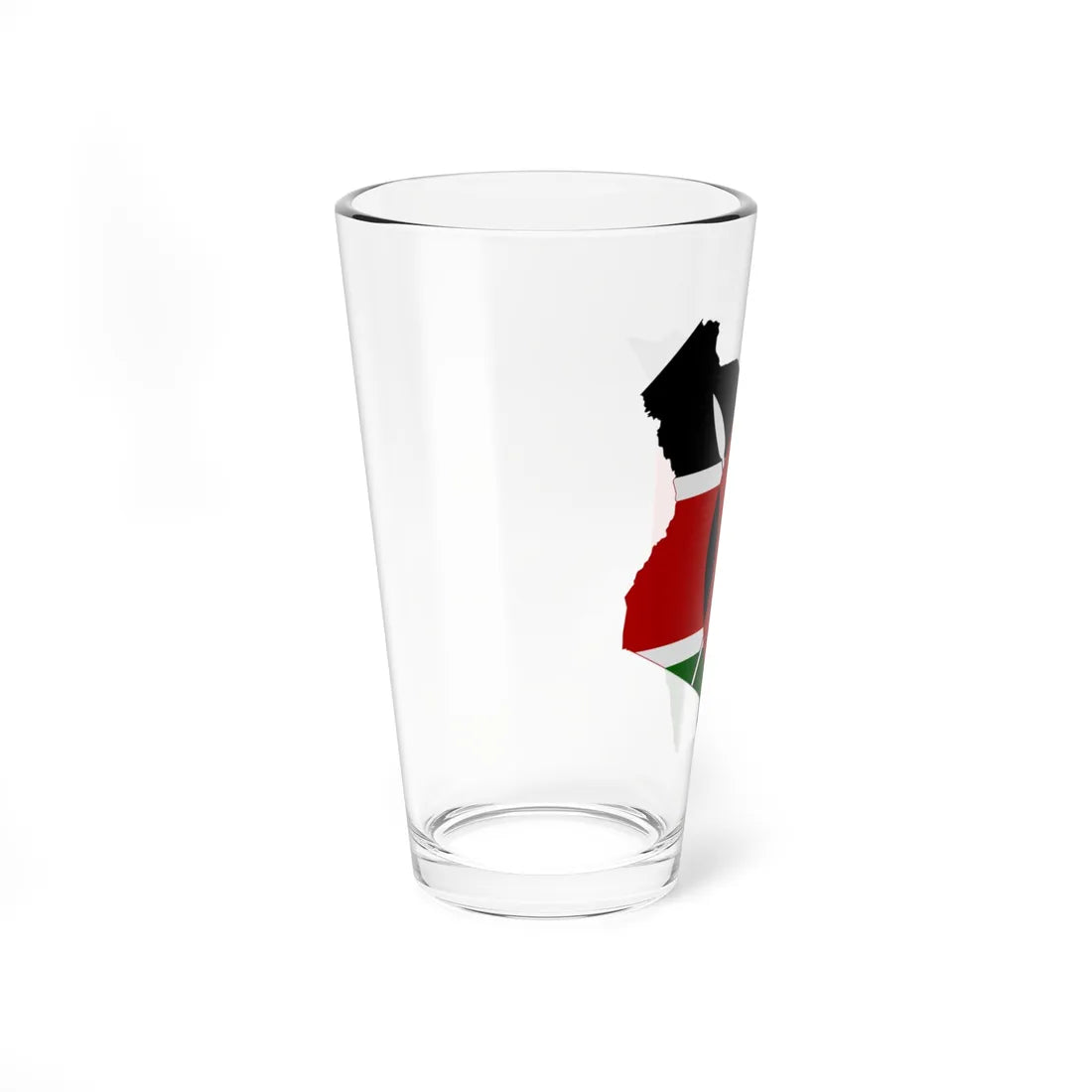 Flag map of Kenya (Kenya) Pint Glass 16oz - Go Mug Yourself