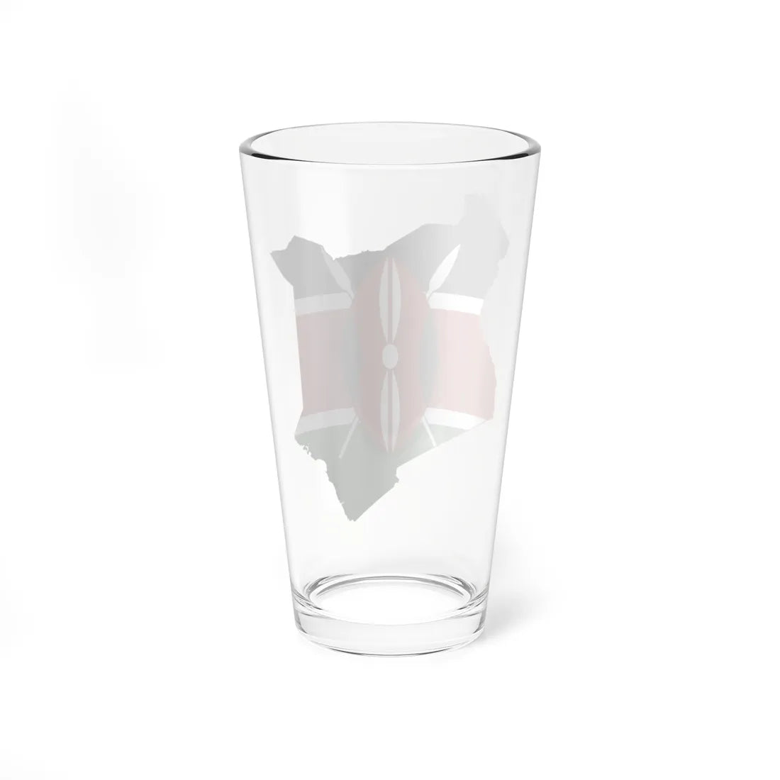 Flag map of Kenya (Kenya) Pint Glass 16oz - Go Mug Yourself