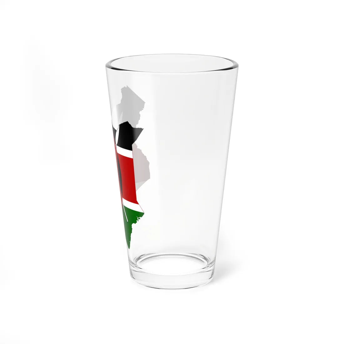 Flag map of Kenya (Kenya) Pint Glass 16oz - Go Mug Yourself