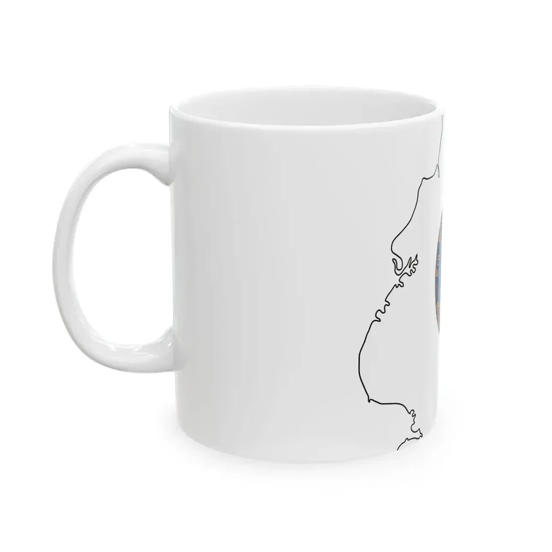 Flag-map of Kings County New York (United States) White Coffee Mug - Go Mug Yourself