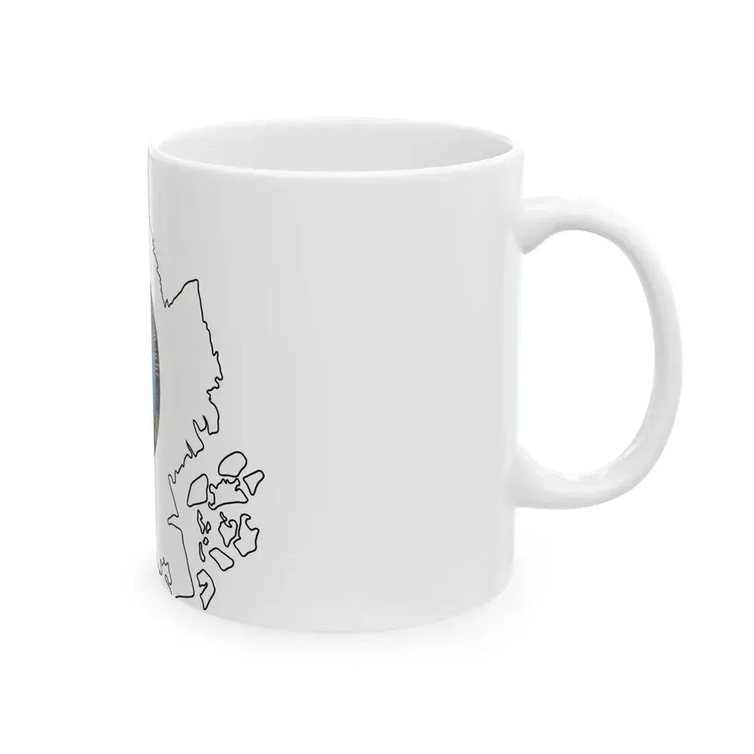 Flag-map of Kings County New York (United States) White Coffee Mug - Go Mug Yourself
