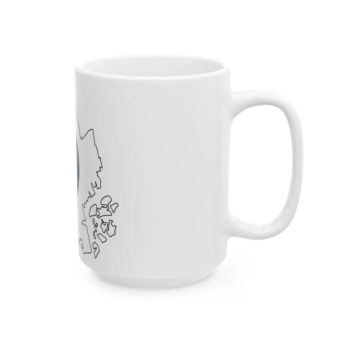 Flag-map of Kings County New York (United States) White Coffee Mug - Go Mug Yourself