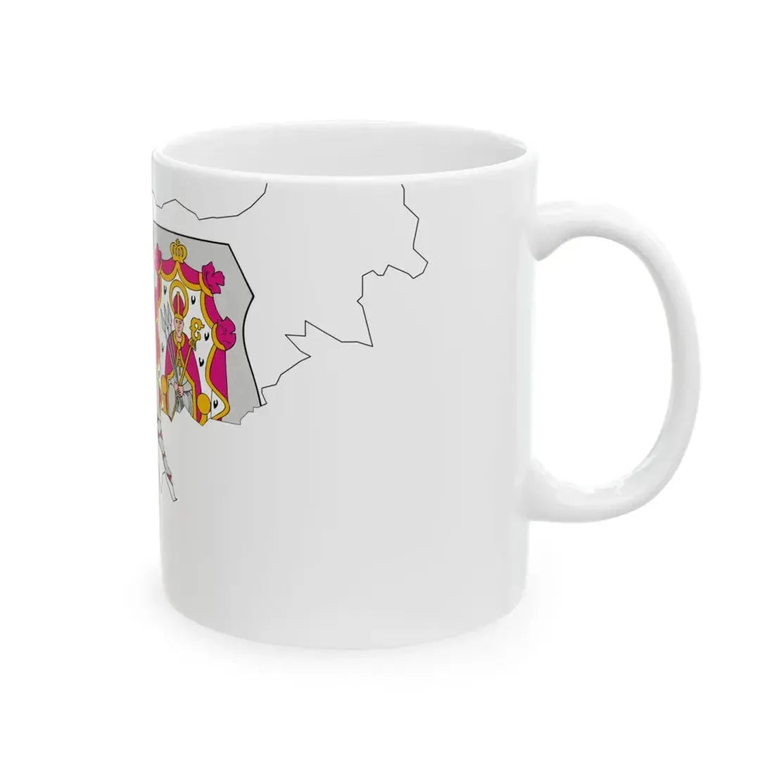Flag-map of Komarom-Esztergom County (Hungary) White Coffee Mug - Go Mug Yourself