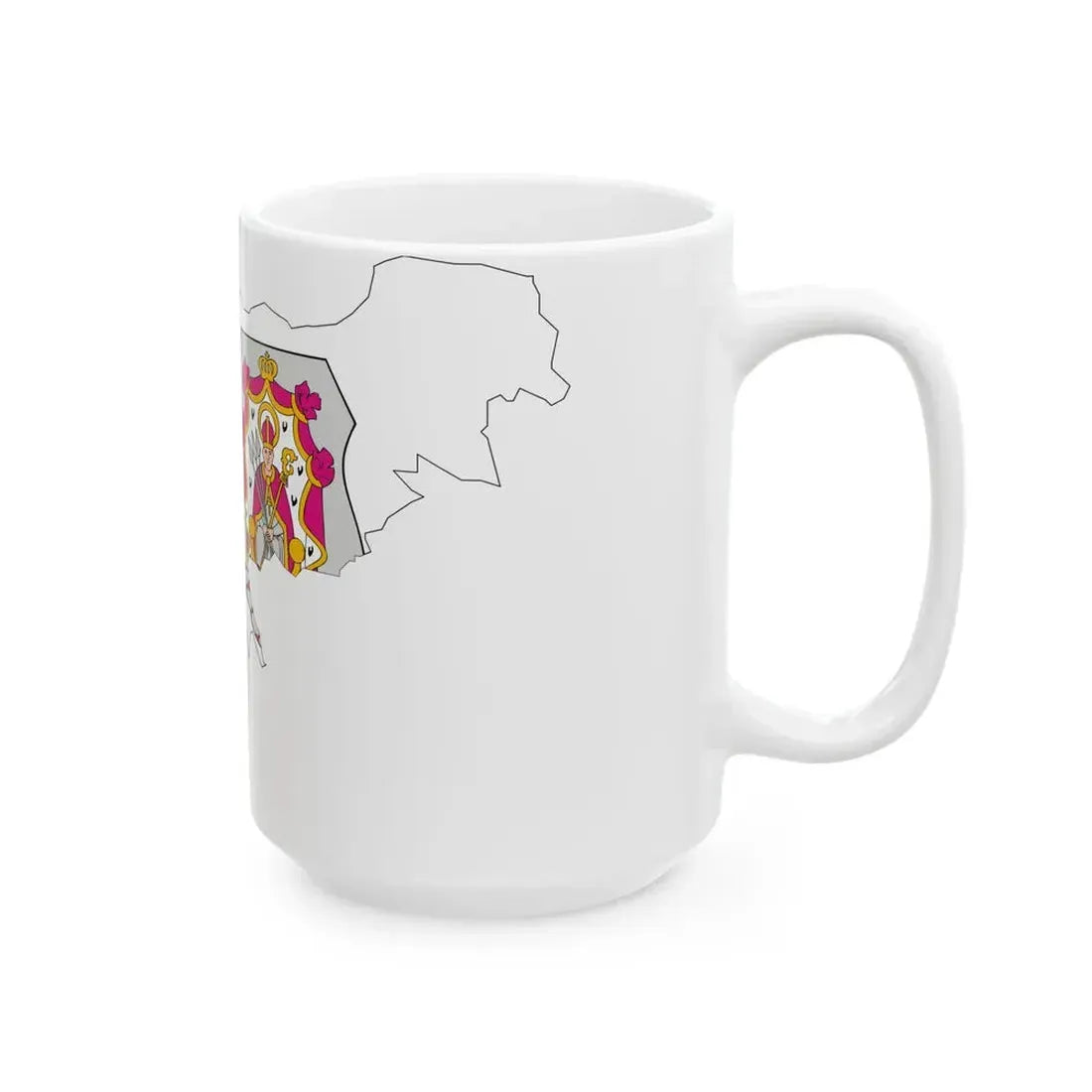 Flag-map of Komarom-Esztergom County (Hungary) White Coffee Mug - Go Mug Yourself