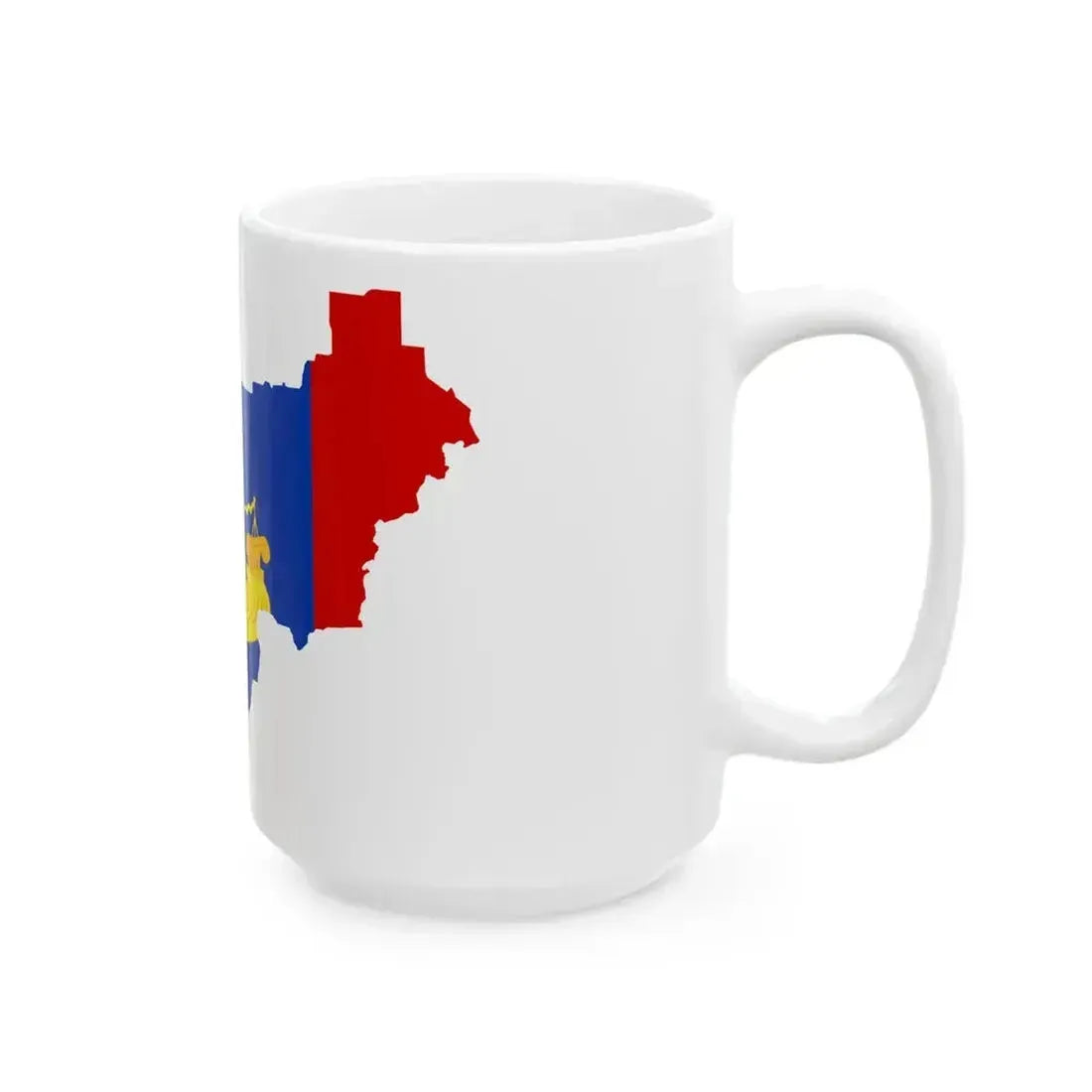 Flag map of Kostroma Oblast (Russia) White Coffee Mug - Go Mug Yourself