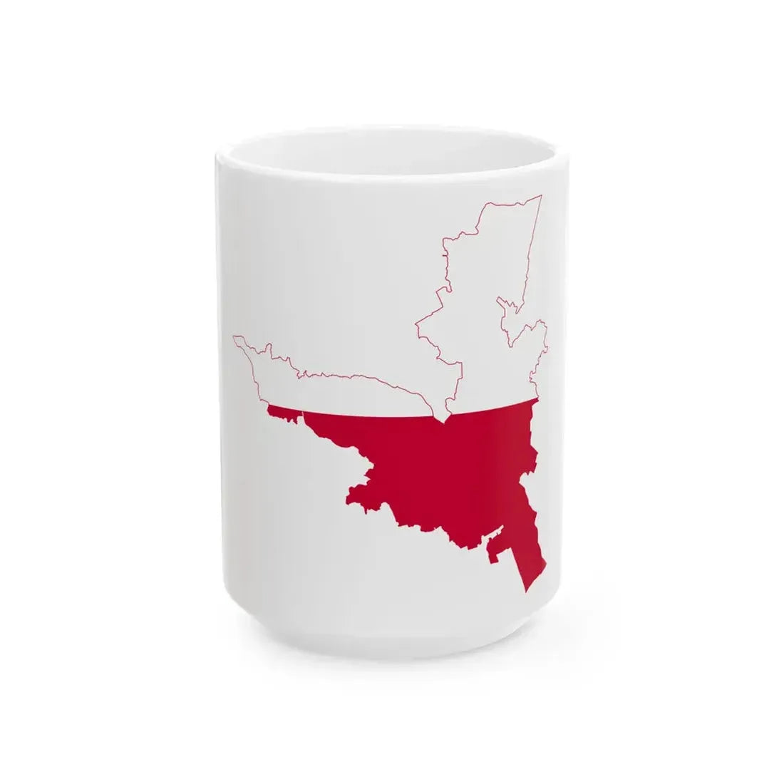 Flag-map of Kranj (Slovenia) White Coffee Mug 15oz - Go Mug Yourself