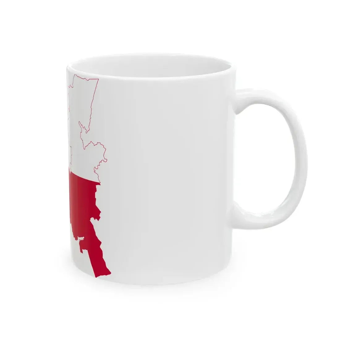 Flag-map of Kranj (Slovenia) White Coffee Mug - Go Mug Yourself