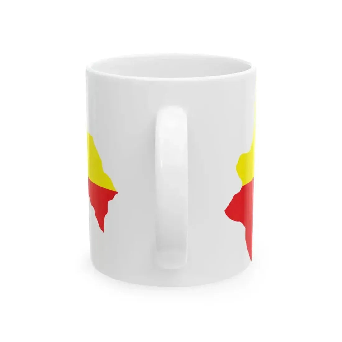 Flag map of Kratovo Municipality (North Macedonia) White Coffee Mug - Go Mug Yourself