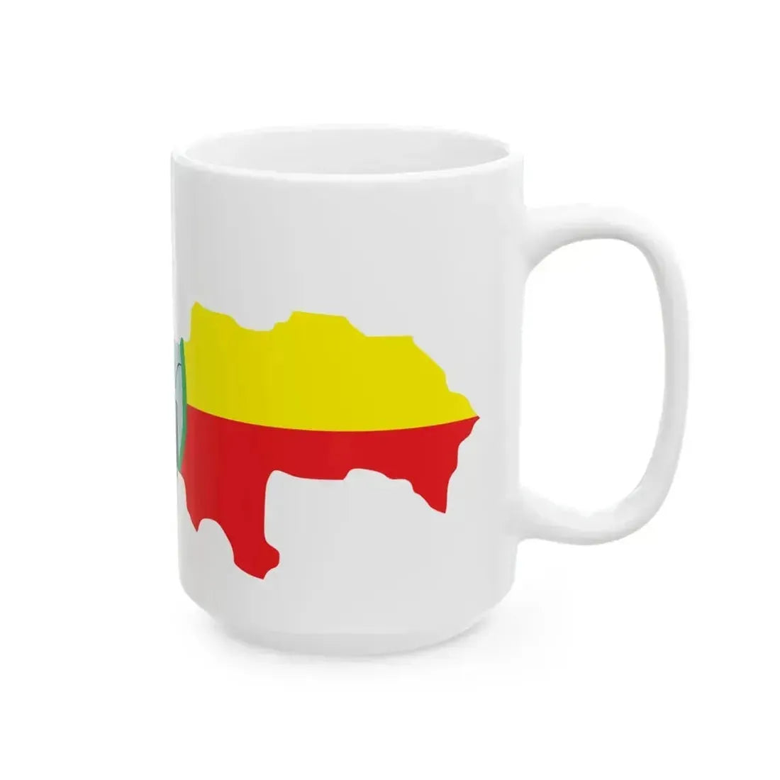 Flag map of Kratovo Municipality (North Macedonia) White Coffee Mug - Go Mug Yourself
