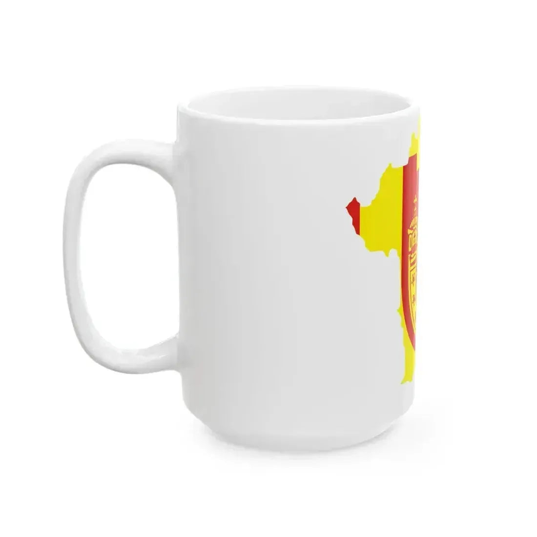 Flag map of Kriva Palanka Municipality (North Macedonia) White Coffee Mug - Go Mug Yourself