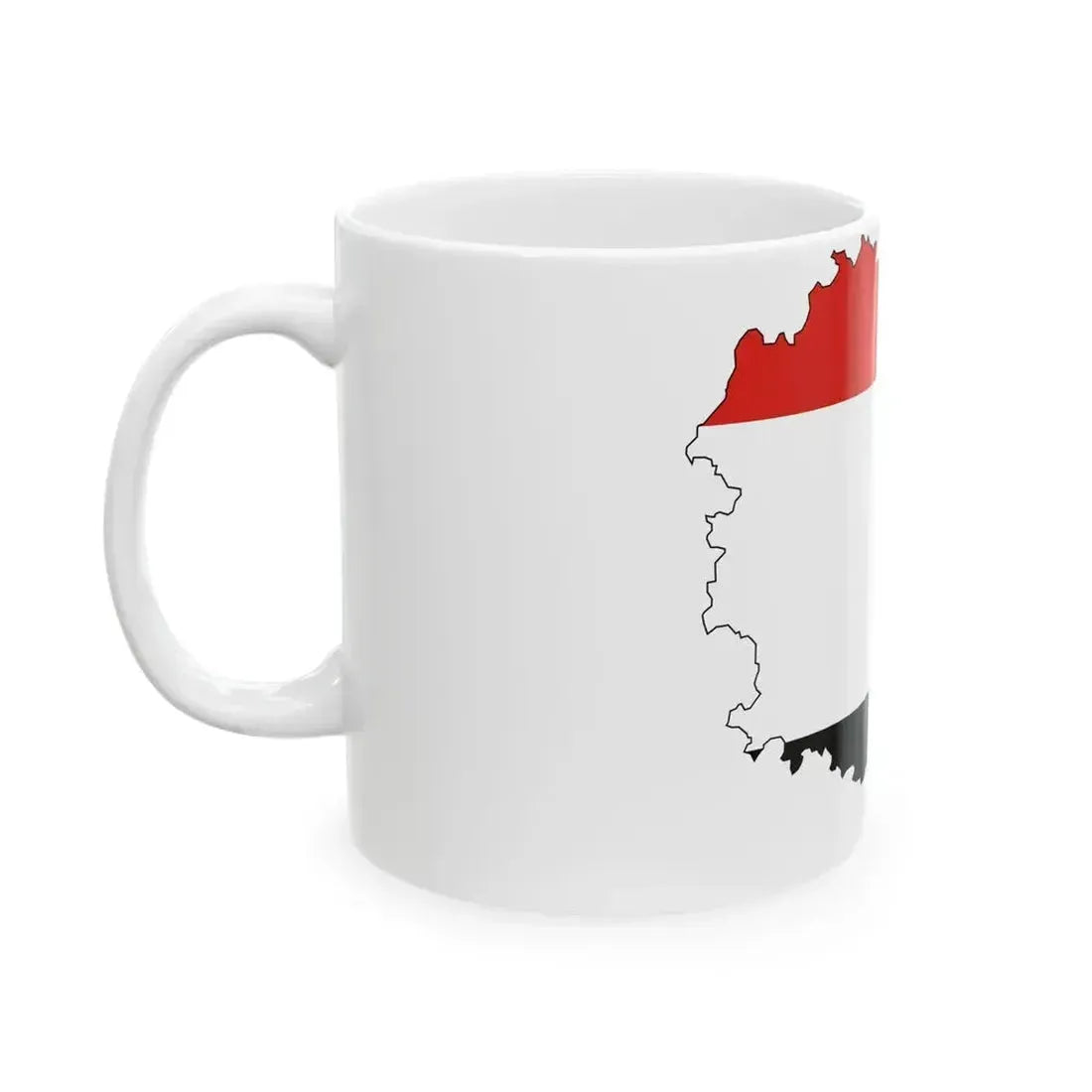 Flag map of Kuyavian-Pomeranian Voivodeship (Poland) White Coffee Mug - Go Mug Yourself