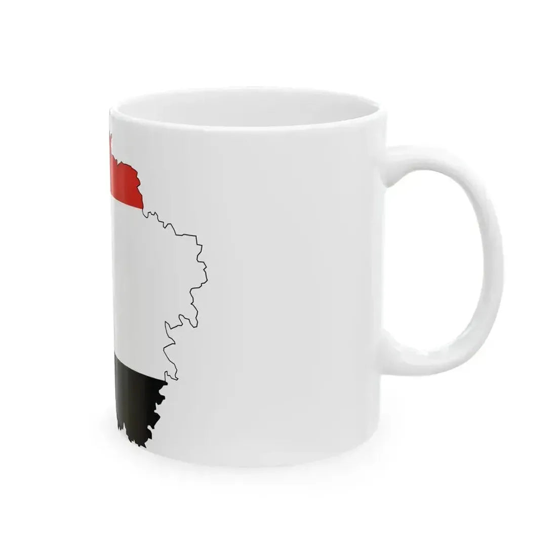 Flag map of Kuyavian-Pomeranian Voivodeship (Poland) White Coffee Mug - Go Mug Yourself