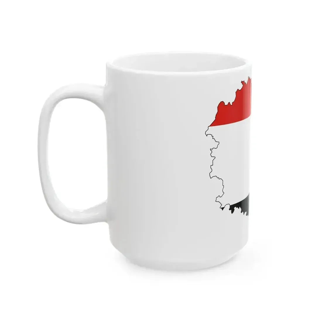 Flag map of Kuyavian-Pomeranian Voivodeship (Poland) White Coffee Mug - Go Mug Yourself