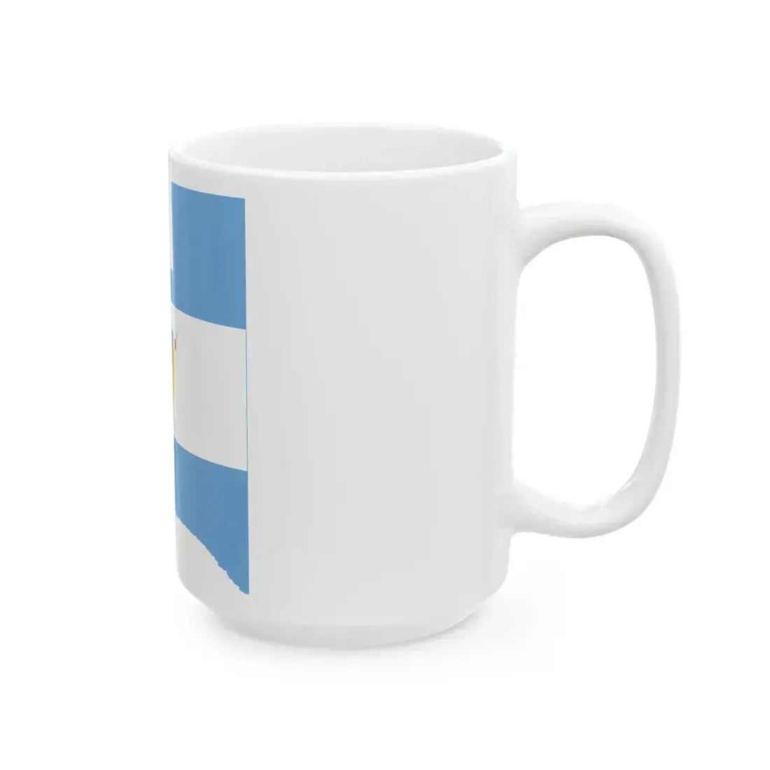 Flag-map of La Pampa Province (Argentina) White Coffee Mug - Go Mug Yourself