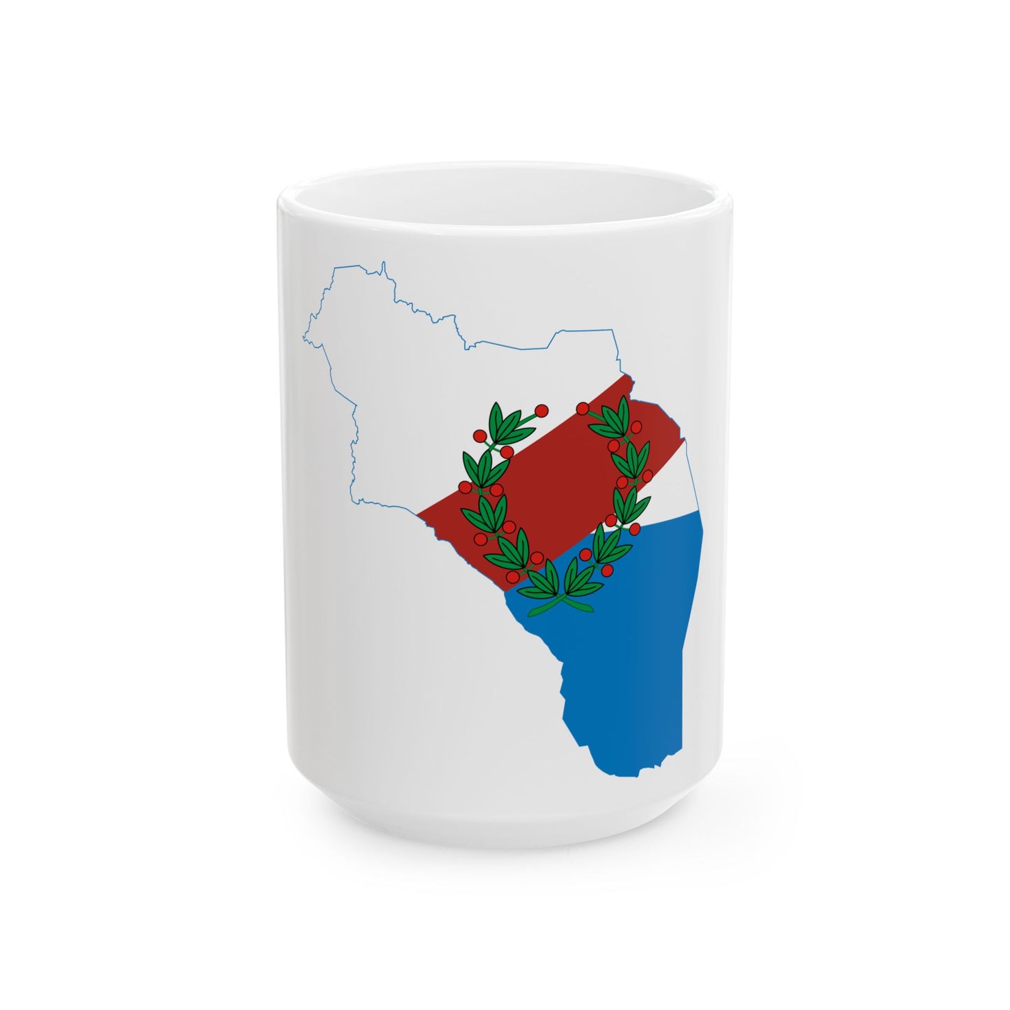 Flag-map of La Rioja Province Argentina (Argentina) White Coffee Mug-15oz-Go Mug Yourself