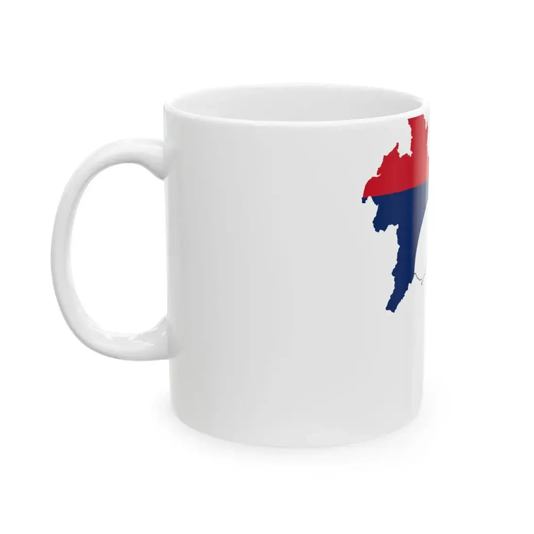 Flag-map of Laos (Laos) White Coffee Mug - Go Mug Yourself