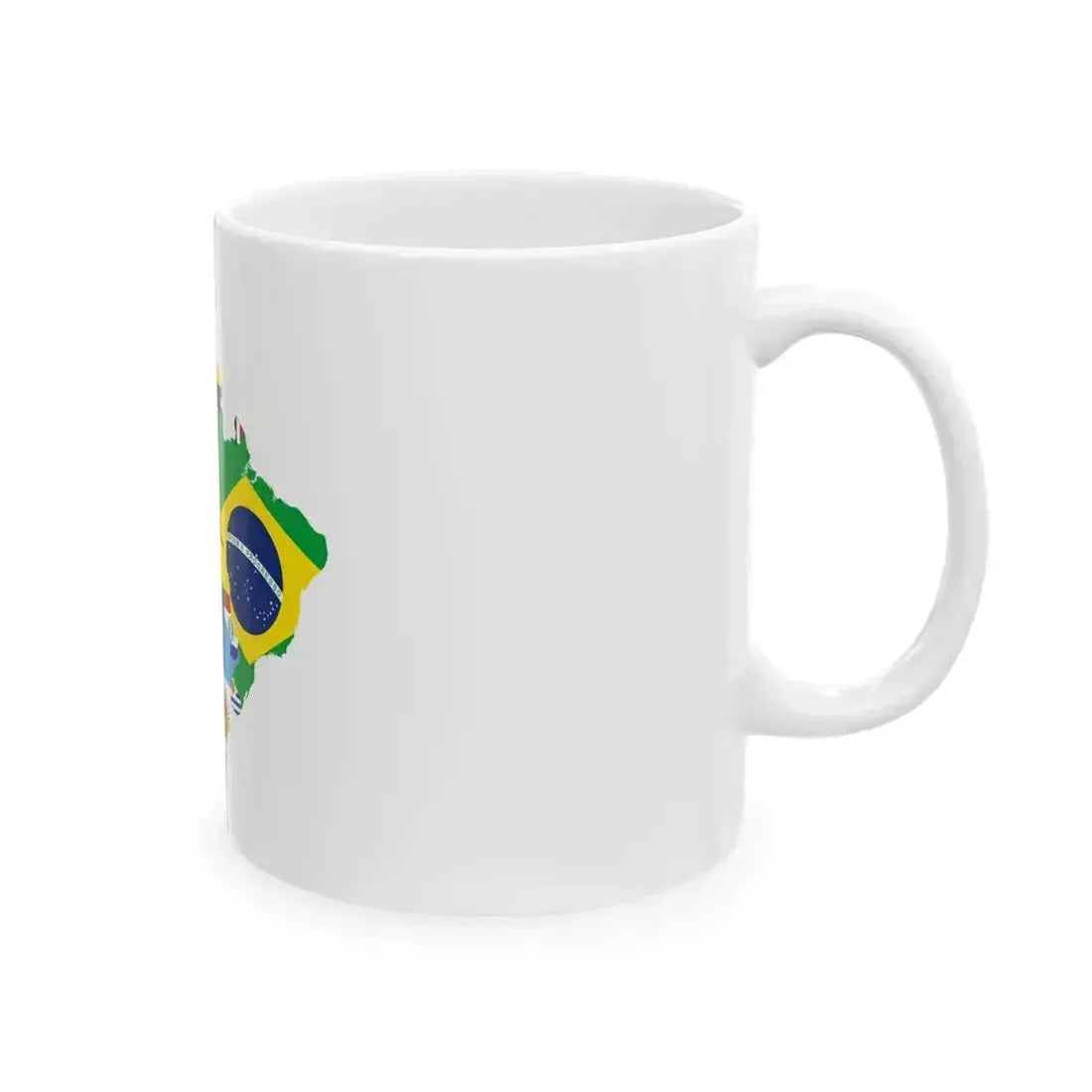 Flag map of Latin America (Costa Rica) White Coffee Mug - Go Mug Yourself
