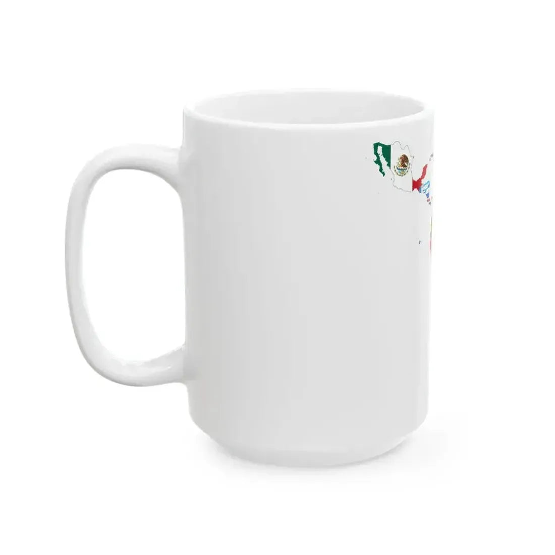 Flag map of Latin America (Costa Rica) White Coffee Mug - Go Mug Yourself