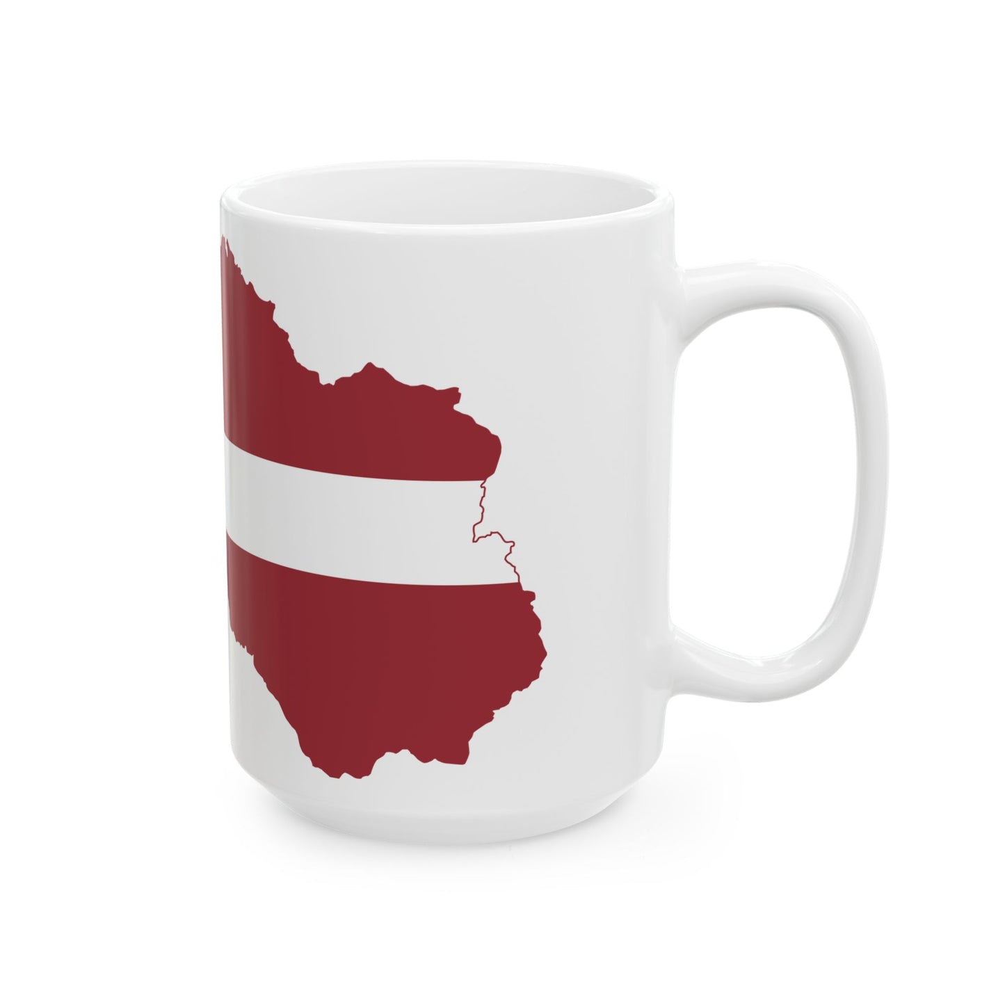 Flag-map of Latvia (Latvia) White Coffee Mug-Go Mug Yourself