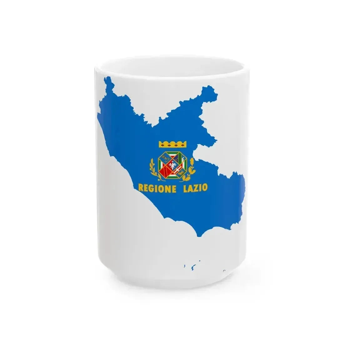 Flag map of Lazio (Italy) White Coffee Mug 15oz - Go Mug Yourself