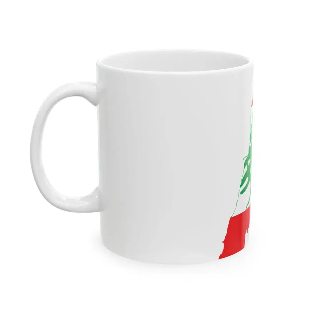 Flag-map of Lebanon (Lebanon) White Coffee Mug - Go Mug Yourself