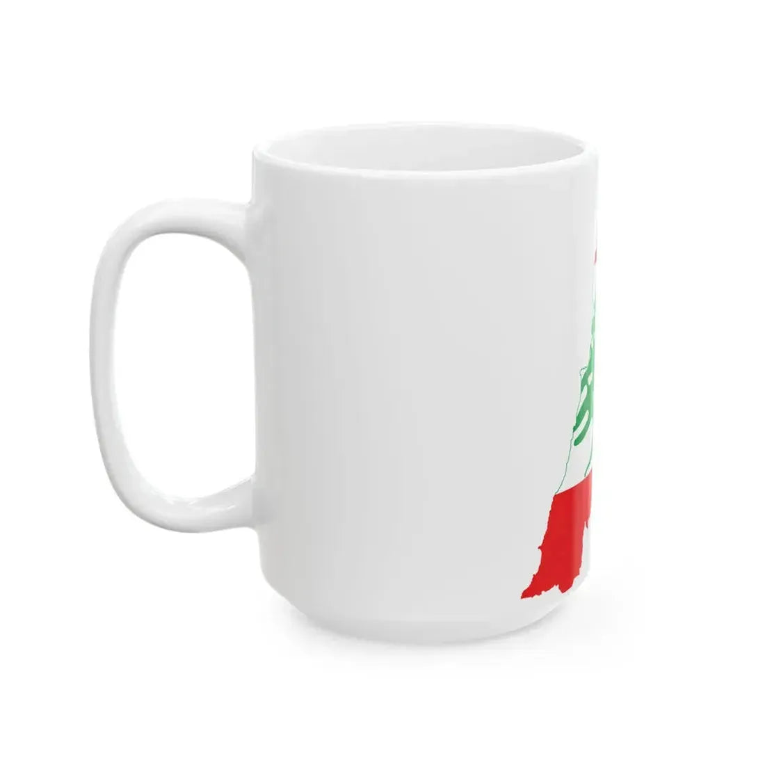 Flag-map of Lebanon (Lebanon) White Coffee Mug - Go Mug Yourself