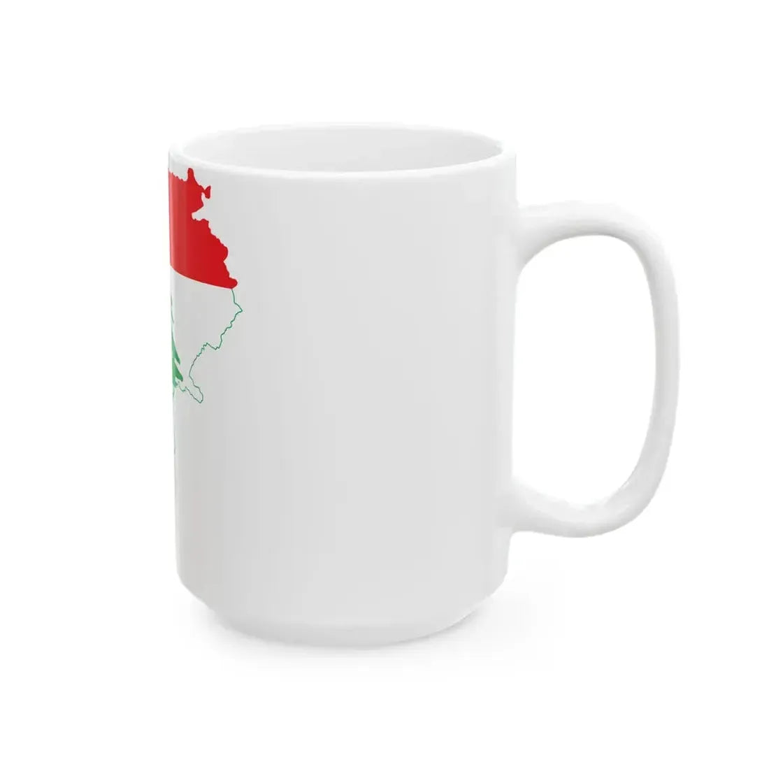 Flag-map of Lebanon (Lebanon) White Coffee Mug - Go Mug Yourself