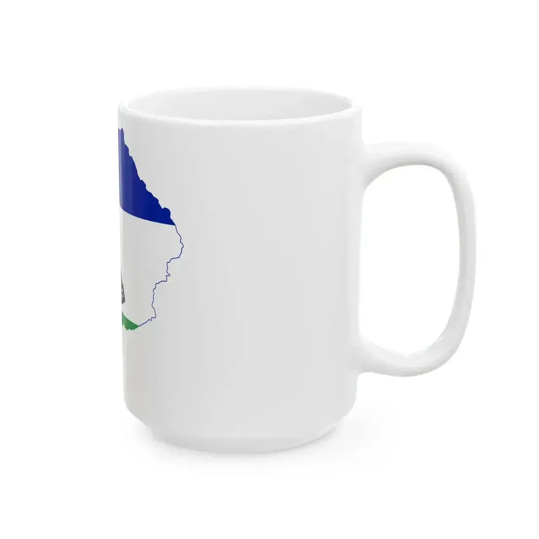 Flag map of Lesotho (Lesotho) White Coffee Mug - Go Mug Yourself