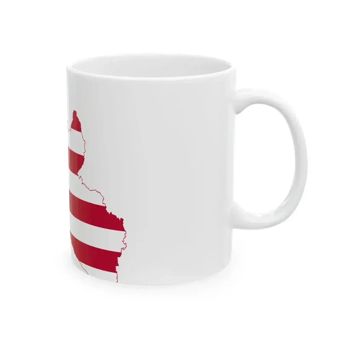 Flag map of Liberia 1827-1847 (Liberia) White Coffee Mug - Go Mug Yourself