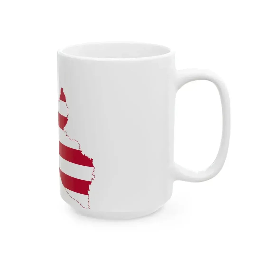 Flag map of Liberia 1827-1847 (Liberia) White Coffee Mug - Go Mug Yourself