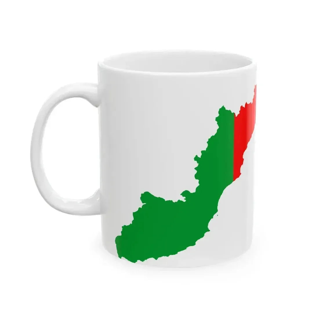 Flag map of Liguria (Italy) White Coffee Mug - Go Mug Yourself