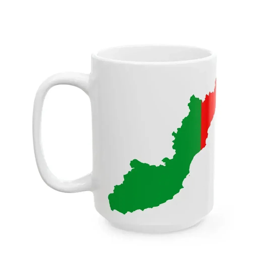 Flag map of Liguria (Italy) White Coffee Mug - Go Mug Yourself