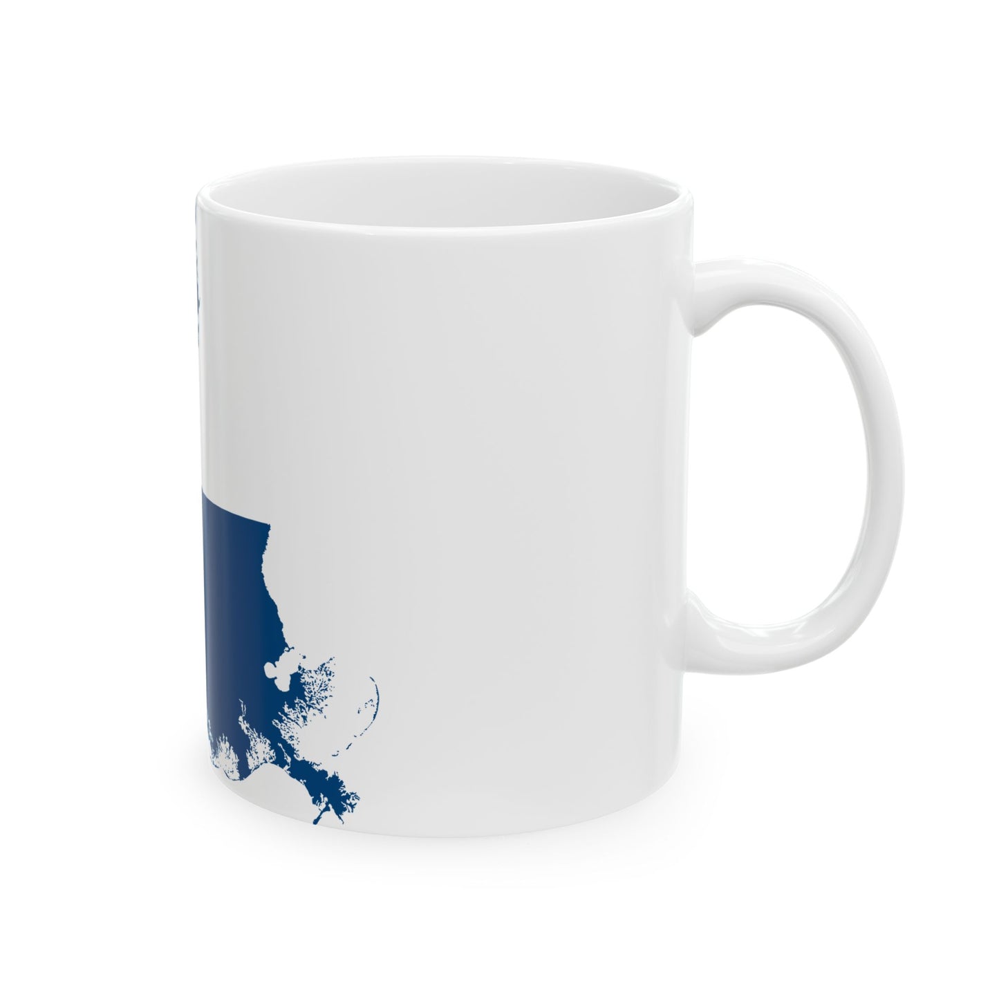 Flag-map of Louisiana (United States) White Coffee Mug-Go Mug Yourself