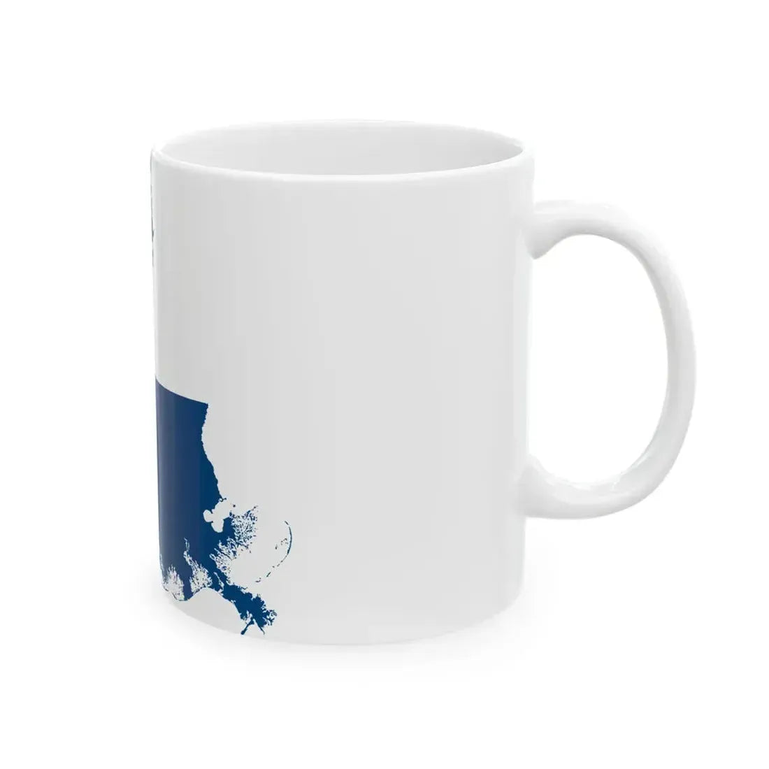 Flag-map of Louisiana (United States) White Coffee Mug - Go Mug Yourself